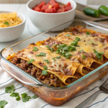 5 Ingredient Ground Beef Enchilada Casserole