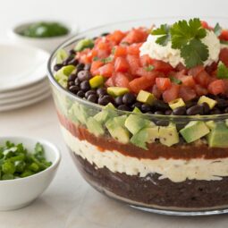 Black Bean & Cotija Cheese 6 Layer Dip