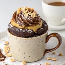 Chocolate Peanut Butter Mug Cake