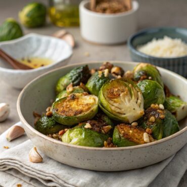 Garlic Roasted Brussels Sprouts