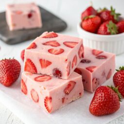 Two Ingredient Strawberry Fudge