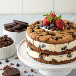 Chocolate Chip Cookie Ice Cream Cake