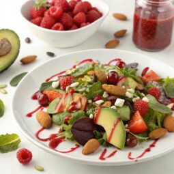 California Salad with Raspberry Vinaigrette Dressing