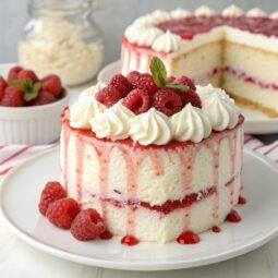 White Raspberry Poke Cake