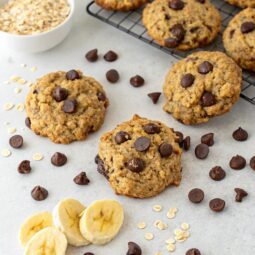 Chocolate Chip Banana Oatmeal Cookies