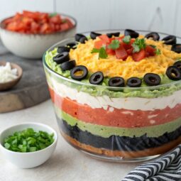 Spooky Halloween 7 Layer Dip