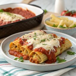 Chicken Parmesan Manicotti