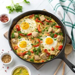 Healthy One Pan Egg and Turkey Skillet