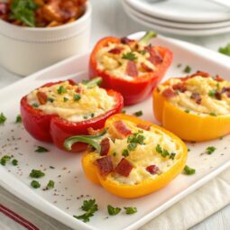 Loaded Egg Bell Pepper Rings
