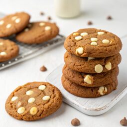 White Chocolate Chip Gingerbread Cookies