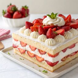 Strawberry Shortcake Sheet Cake