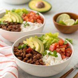 Instant Pot Ground Beef Burrito Bowls