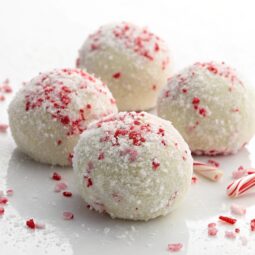 Peppermint Snowball Cookies