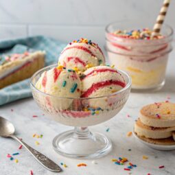 No-Churn Birthday Cake Protein Ice Cream