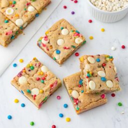 Confetti White Chocolate Cookie Bars