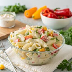 The Best Creamy Pasta Salad