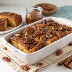 Brown Sugar Pecan Overnight French Toast Casserole