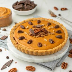 Caramel Pecan Turtle Pumpkin Pie