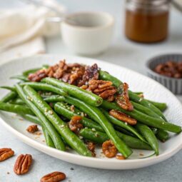 Green Beans with Candied Pecans