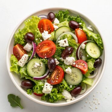 The Best Simple Greek Tossed Green Salad