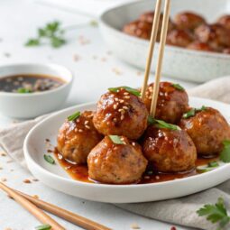 Honey Sriracha Ground Turkey Meatballs