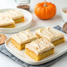 Frosted Pumpkin Sugar Cookie Bars