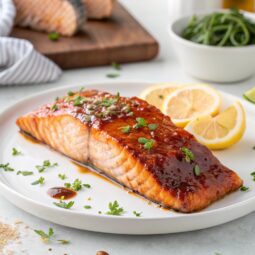 3 Ingredient BBQ Baked Salmon