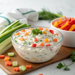 3 Ingredient Cottage Cheese Ranch Vegetable Dip
