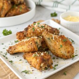 Garlic Parmesan Chicken Wings in an Air Fryer