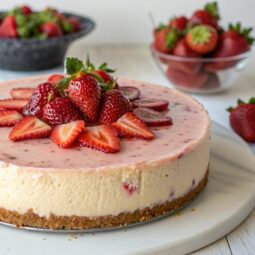 Homemade Strawberry Cheesecake