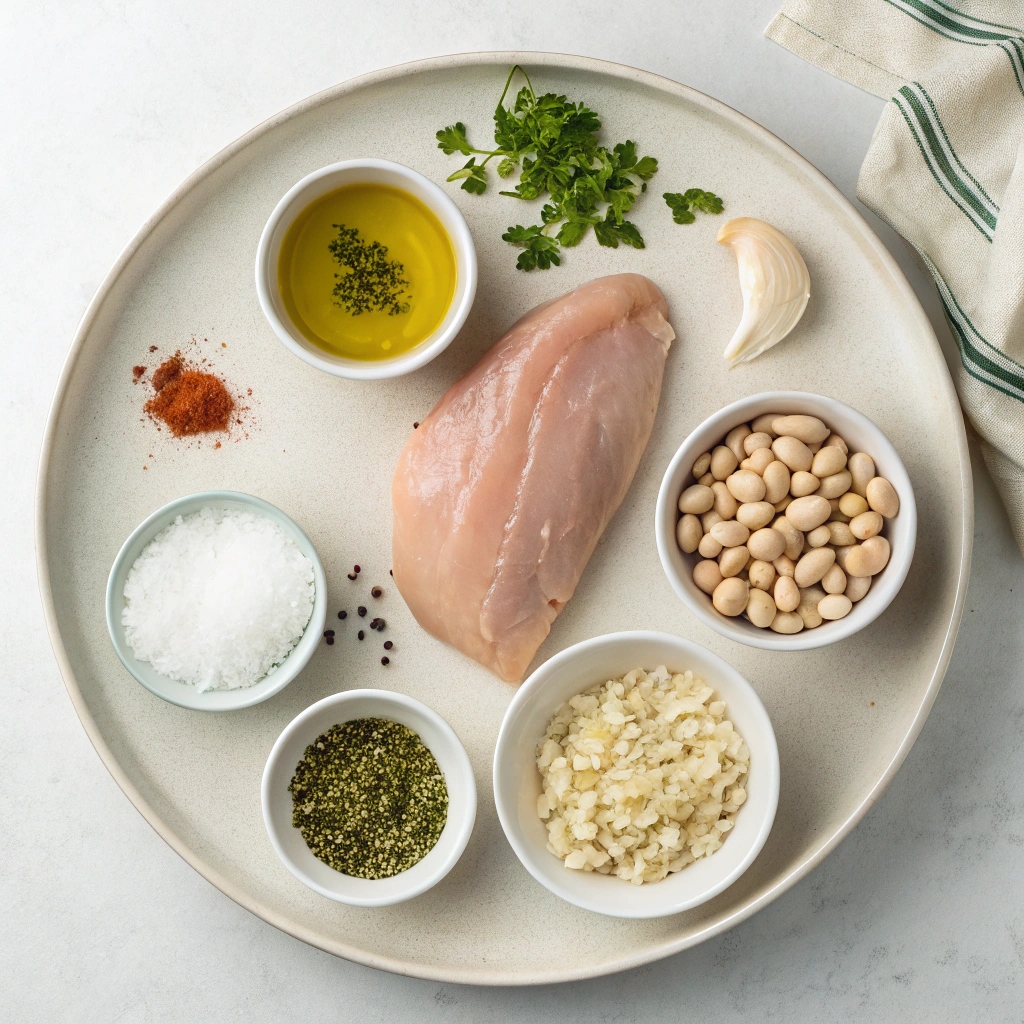 Ingredients of Creamy White Chicken Chili