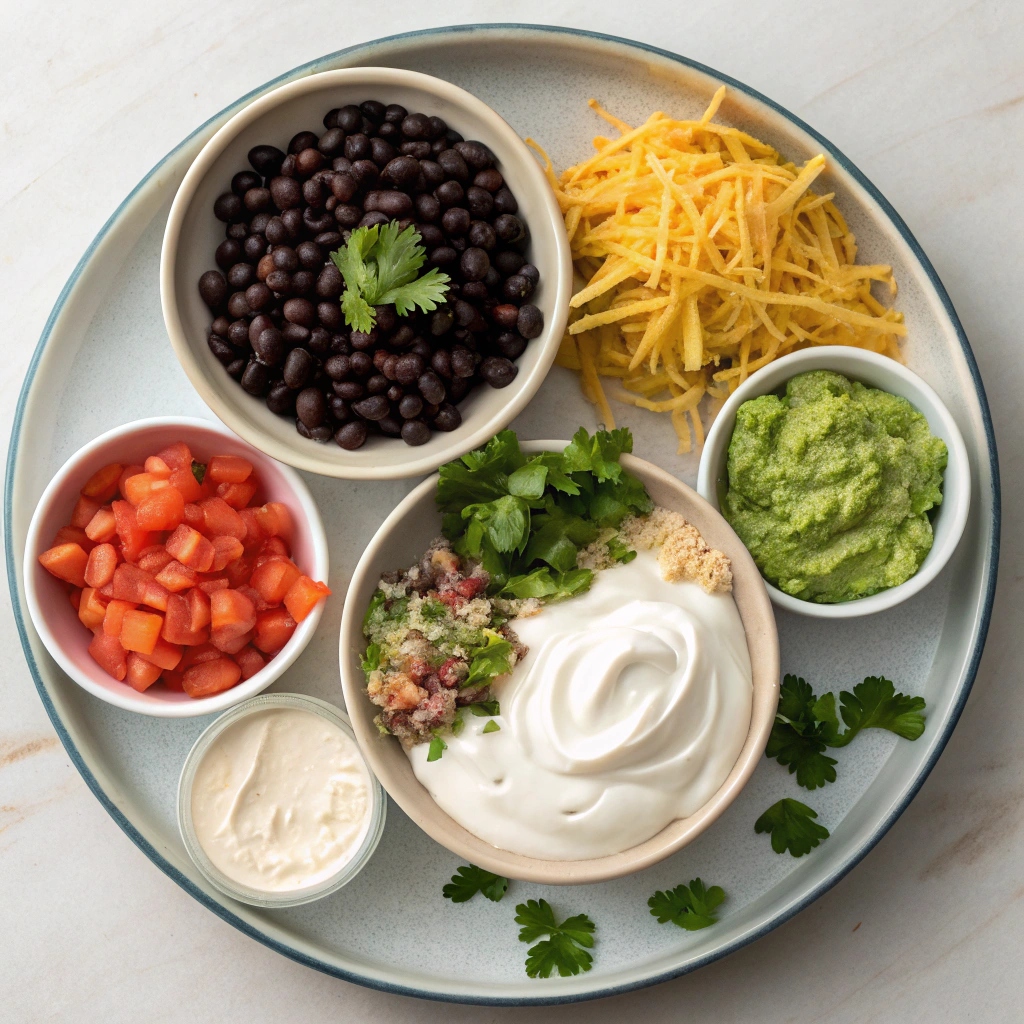 Black Bean & Cotija Cheese 6 Layer Dip Ingredients