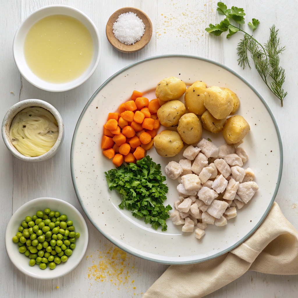 Slow Cooker Chicken Pot Pie Ingredients