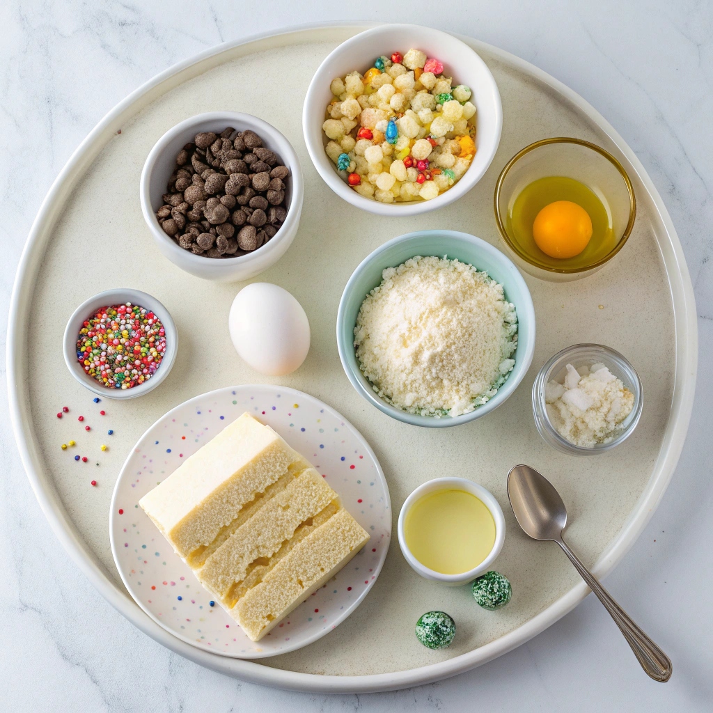 Cake Batter Blondies Ingredients