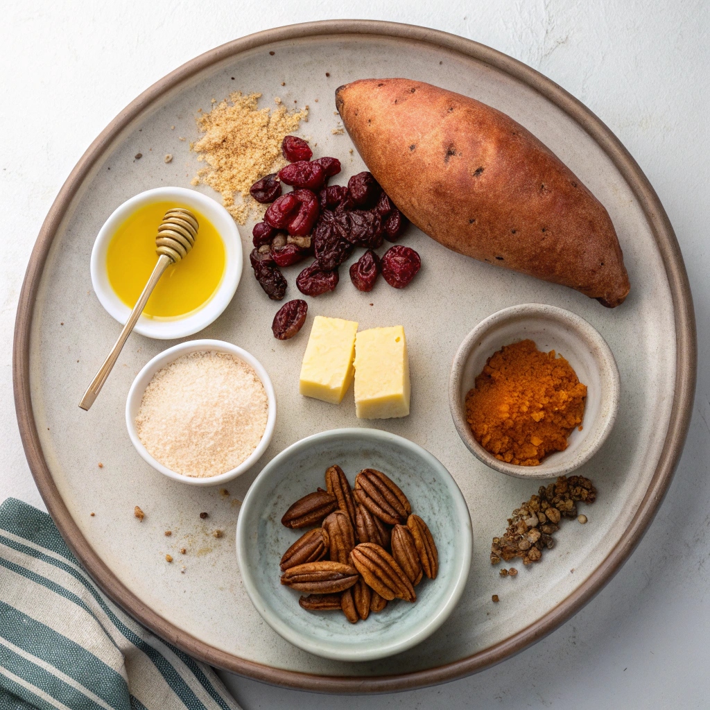 Cranberry Pecan Sweet Potato Bake Ingredients