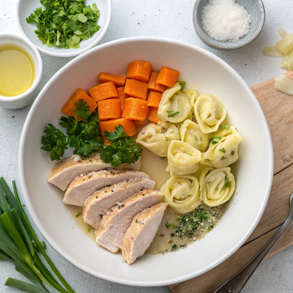 Instant Pot Chicken Tortellini and Vegetable Soup Ingredients