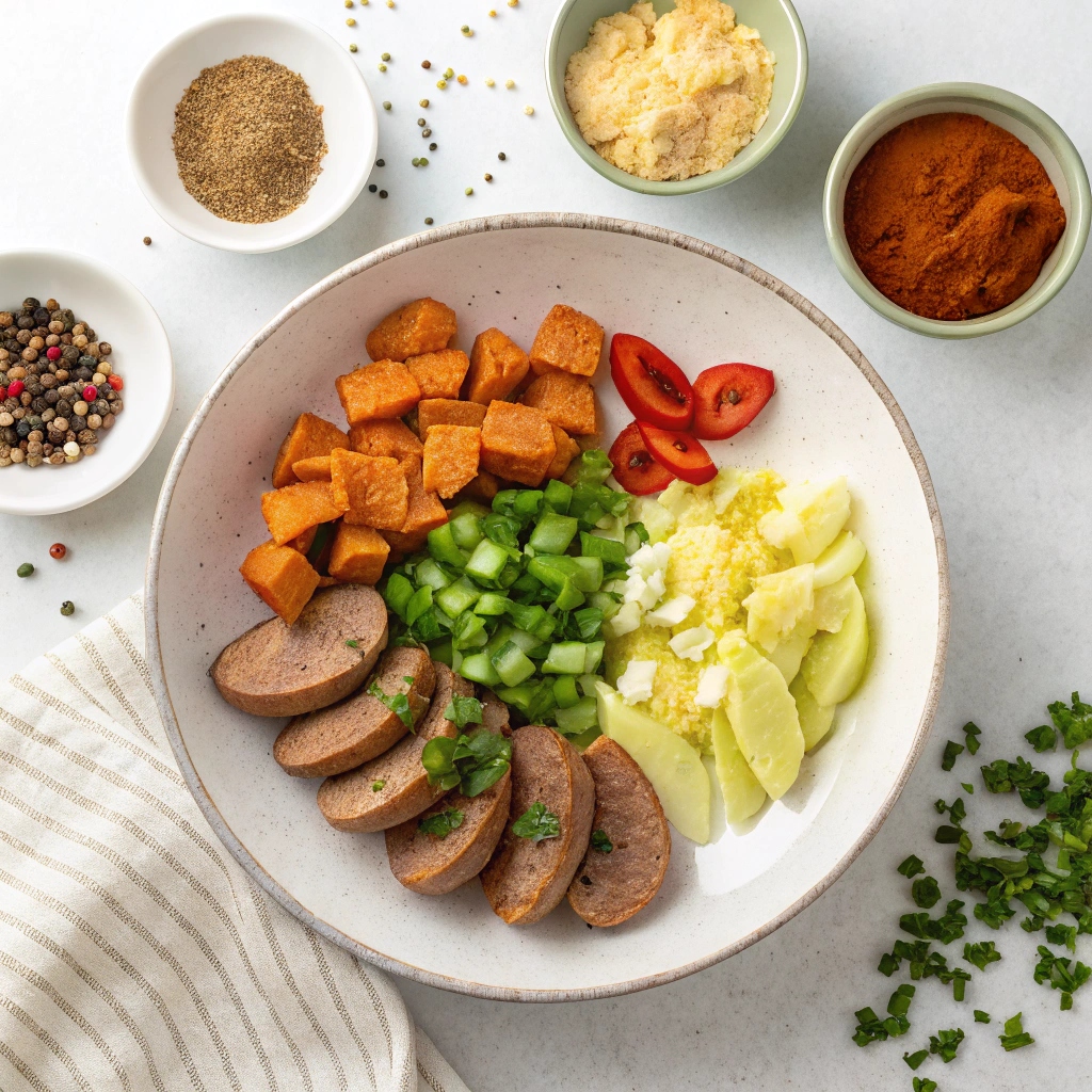 Sweet Potato Sausage Hash Ingredients