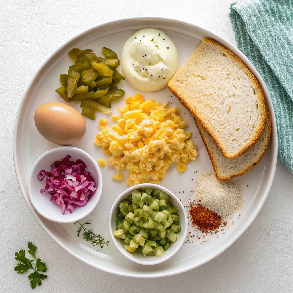 Loaded Egg Salad Ingredients
