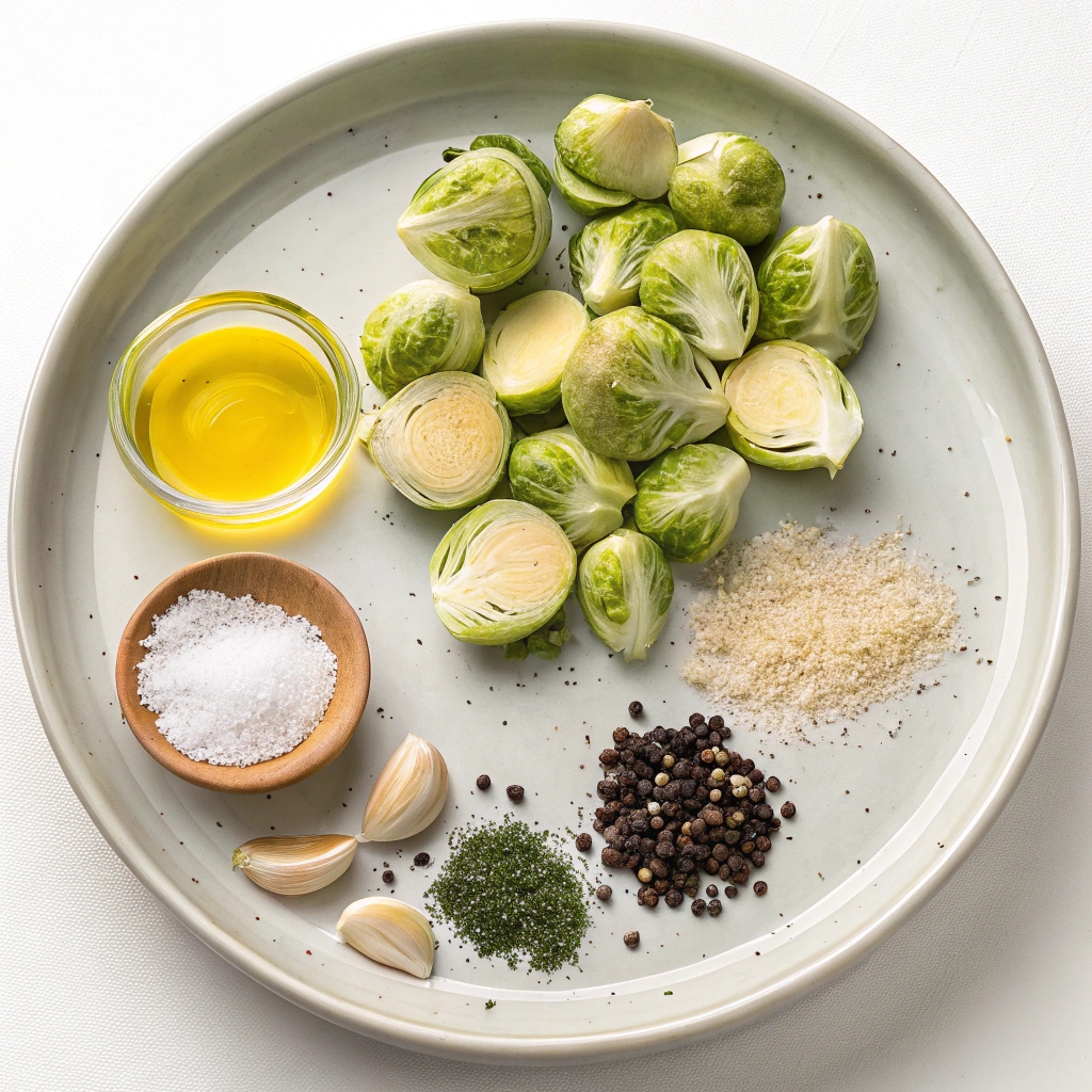 Garlic Roasted Brussels Sprouts Ingredients