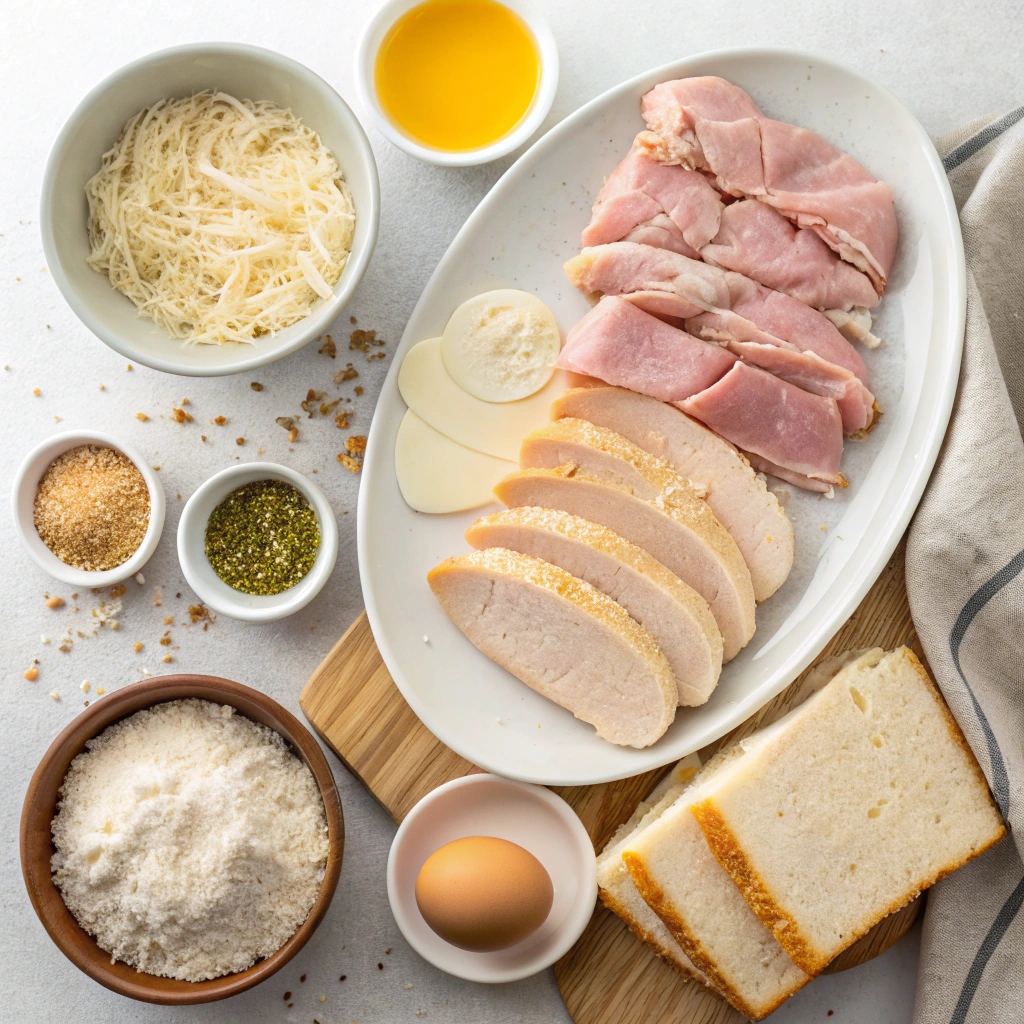 Ingredients of Easy Chicken Cordon Bleu