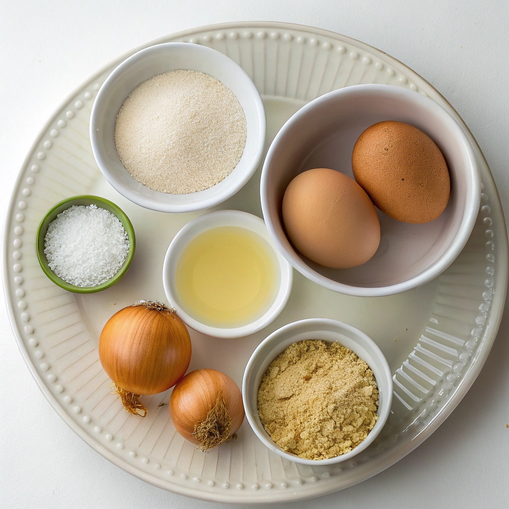 Ingredients of Restaurant Style Onion Rings