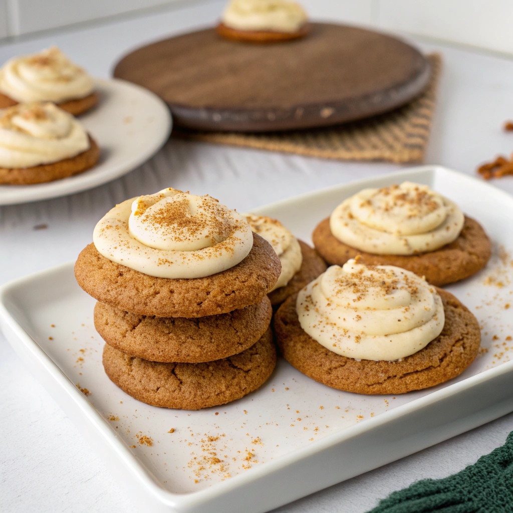 Ginger Cookies with Eggnog Frosting