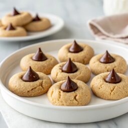 No-Bake Peanut Butter Kiss Cookies