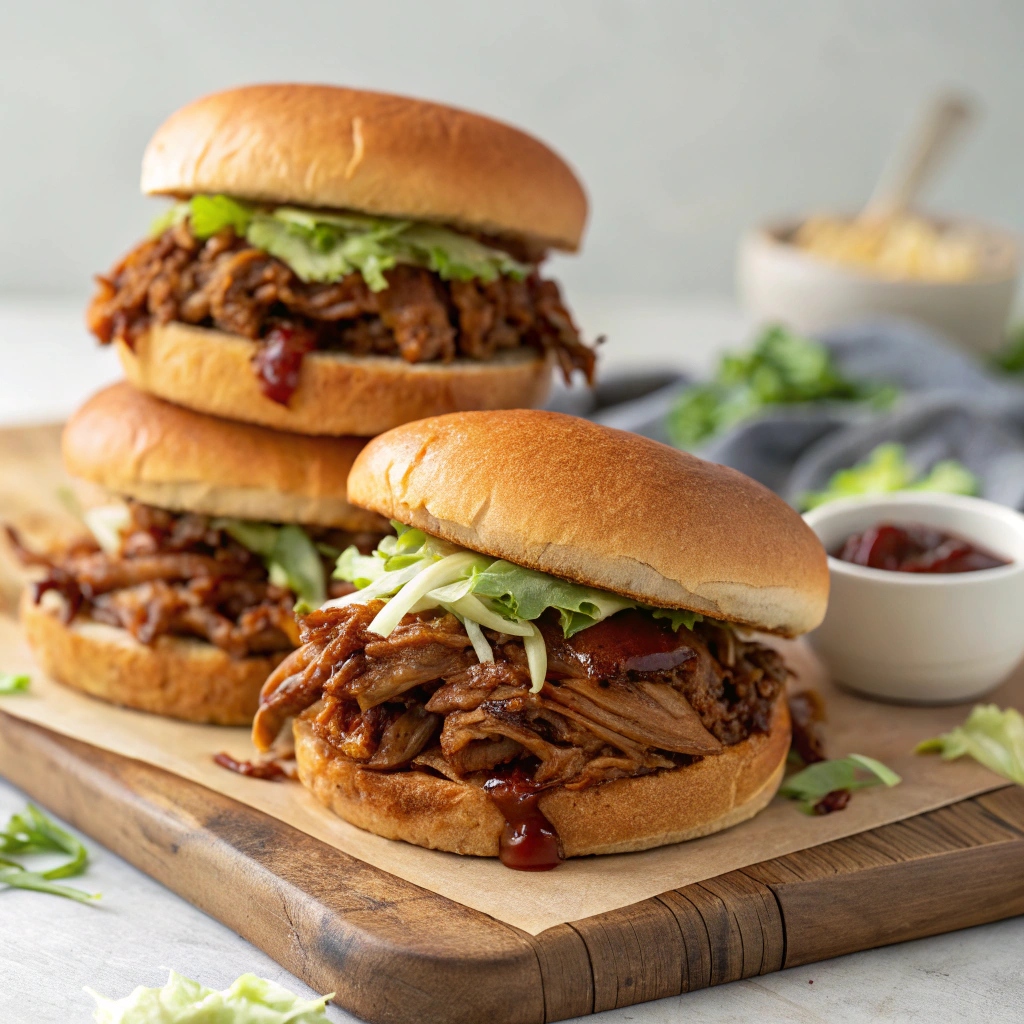 Instant Pot Smoky BBQ Pulled Pork Sandwiches