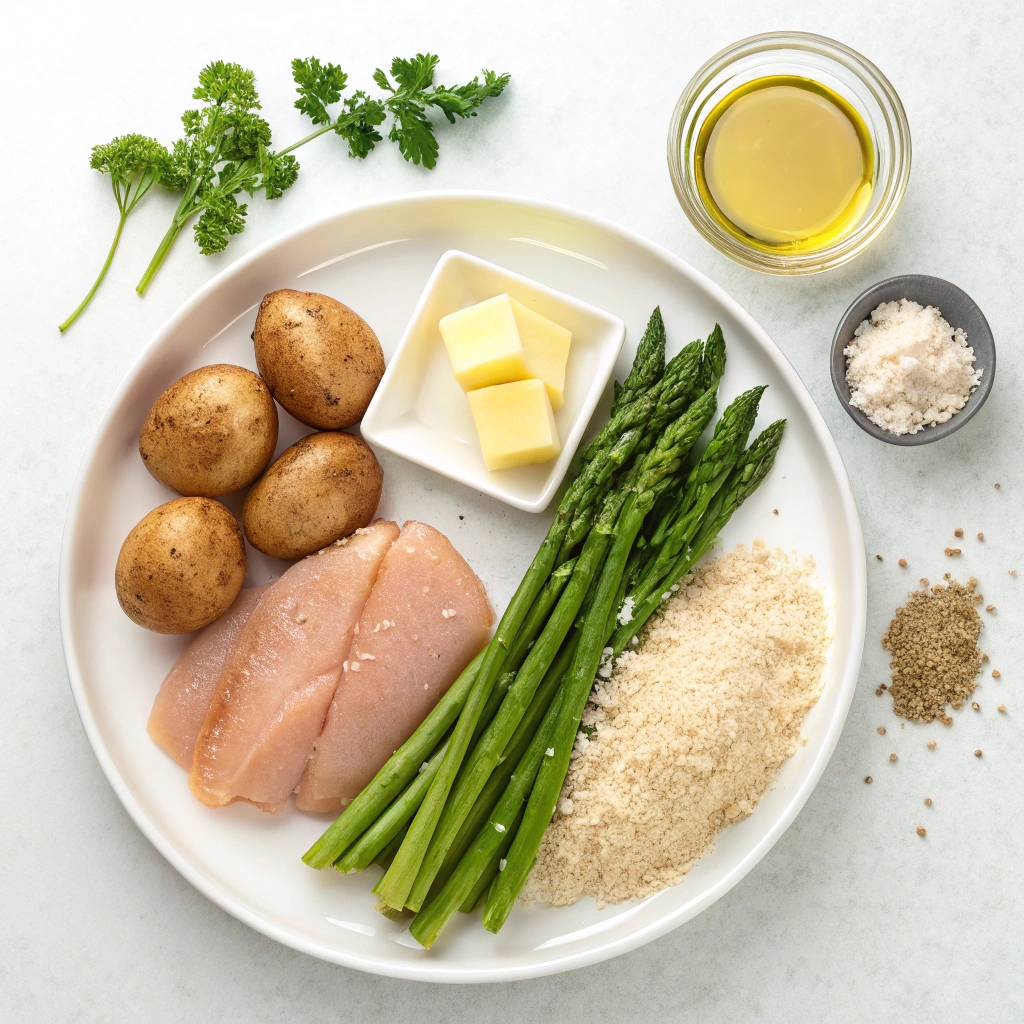 One Pan Baked Parmesan Chicken and Vegetables Ingredients