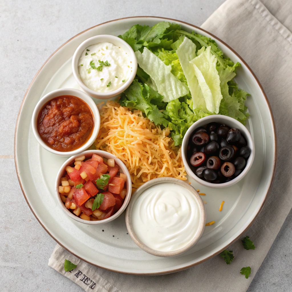 Ingredients of Skinny Taco Dip