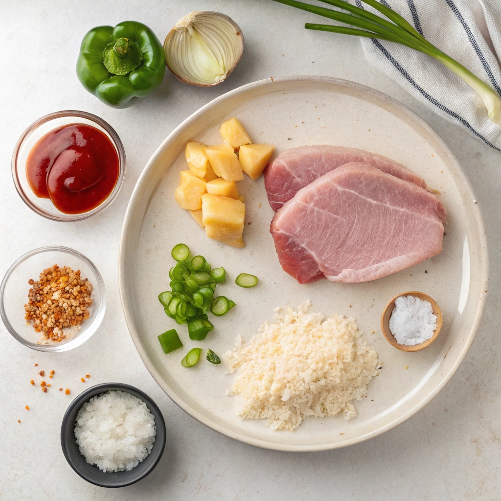 Easy Baked Sweet and Sour Pork Ingredients