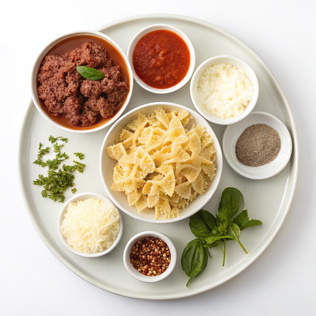 Instant Pot Ground Beef Lazy Lasagna Ingredients
