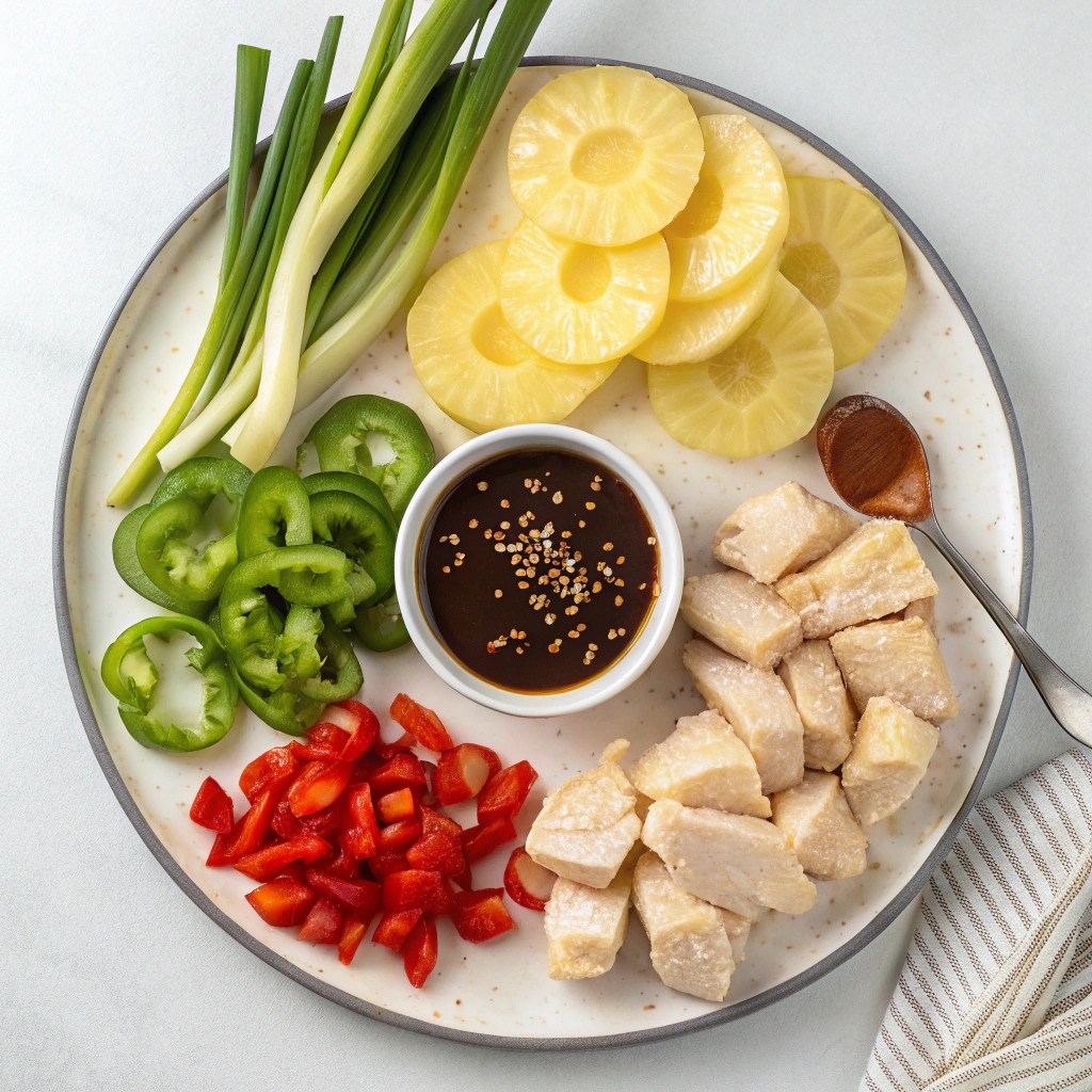 Pineapple BBQ Chicken Foil Pack Dinners Ingredients