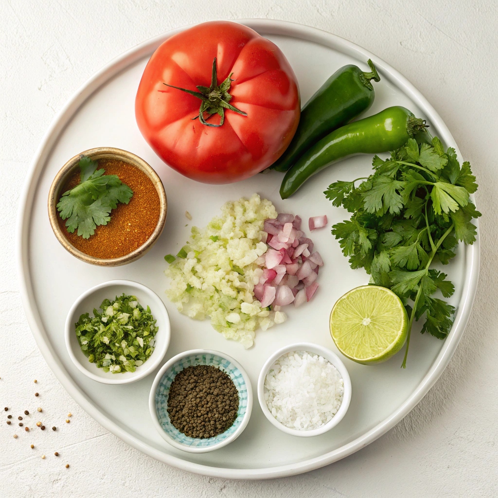 (The BEST) Fresh Tomato Salsa Ingredients